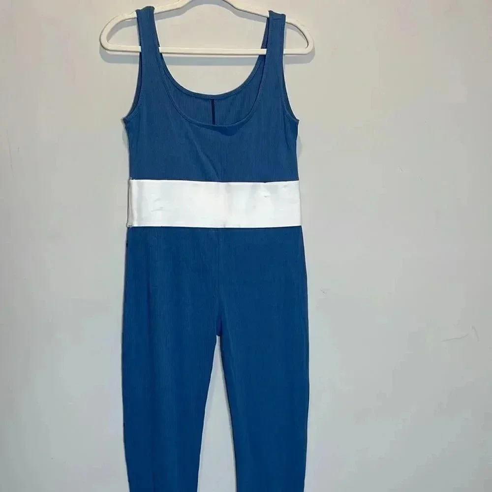 Everyone sucks blue and white Jumpsuit - Picture 11 of 12